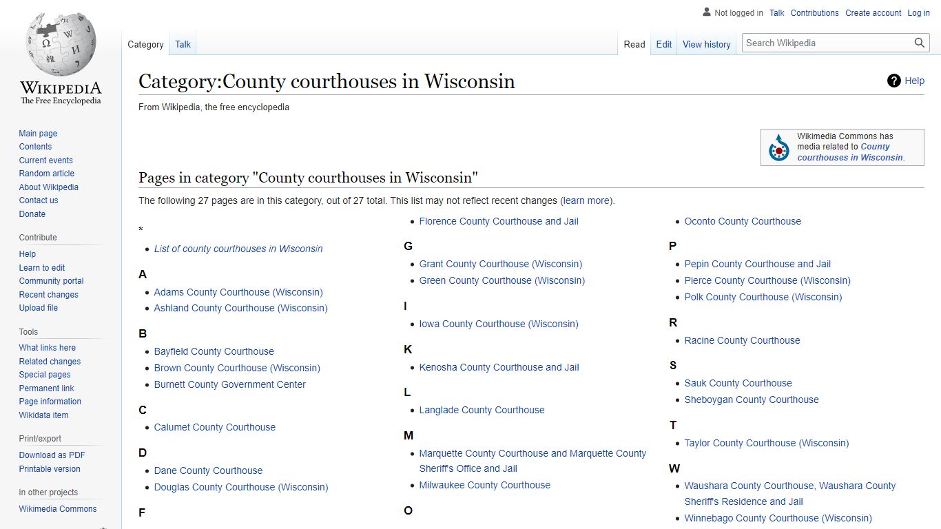 Category:County courthouses in Wisconsin - Wikipedia